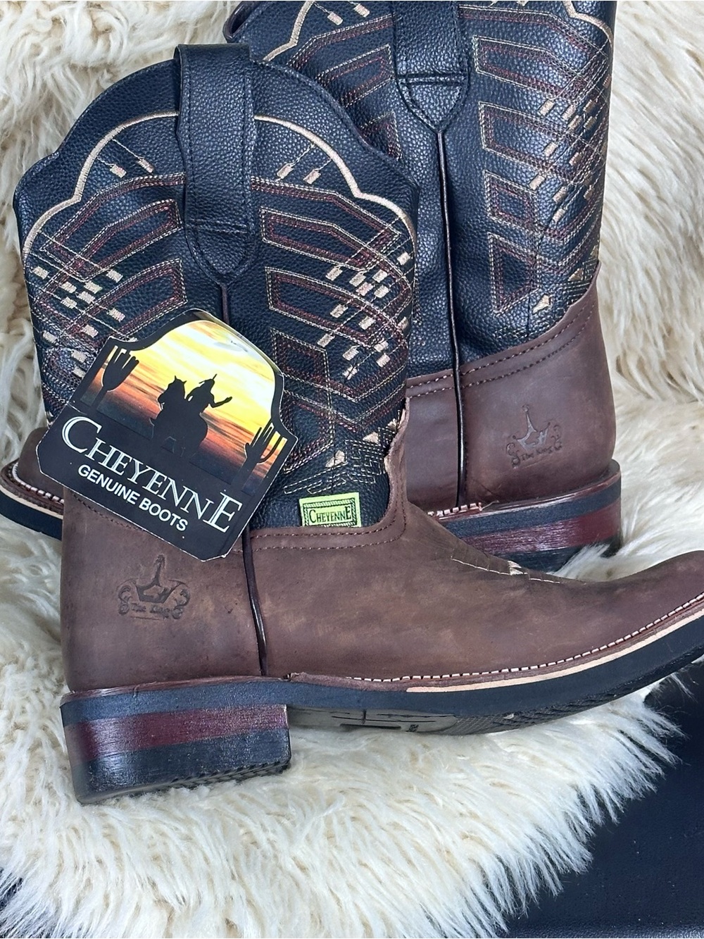 Cheyenne Men's Brown Western Work Boots